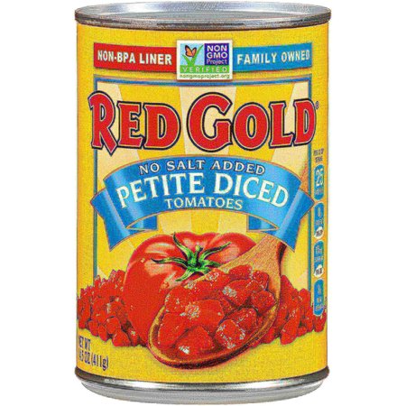 Red Gold Red Gold Petite Diced Tomatoes No Salt Added 14.5oz REDBR1BC12